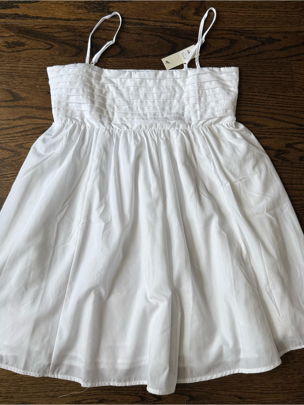 Francesca's Collections White Smocked Mini Dress